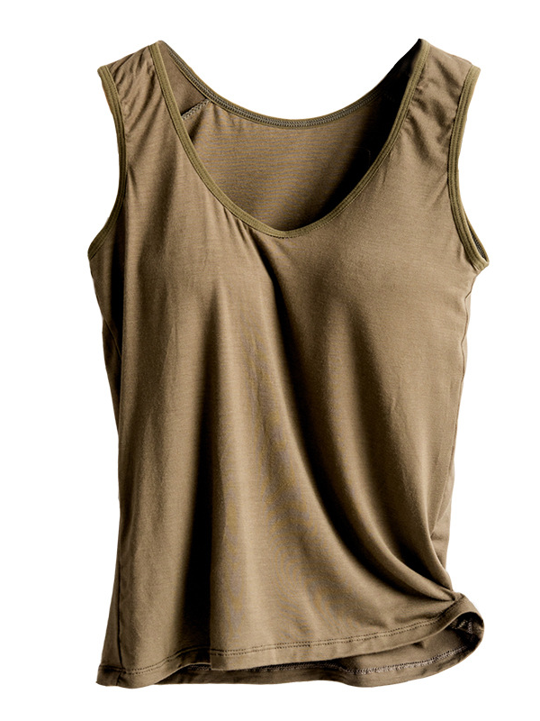 Sports Plain Cotton Sports Bra