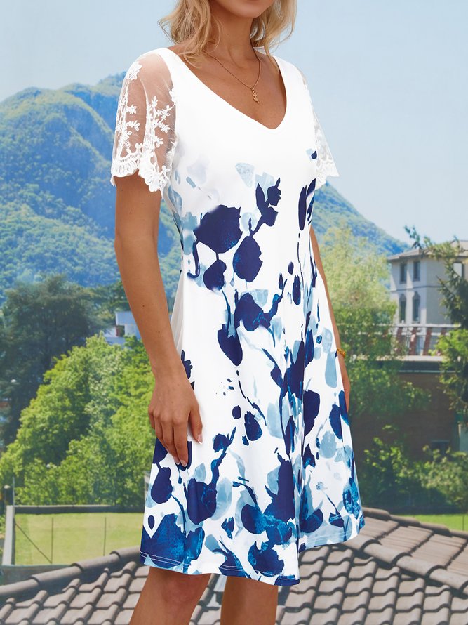 Casual V Neck Dress