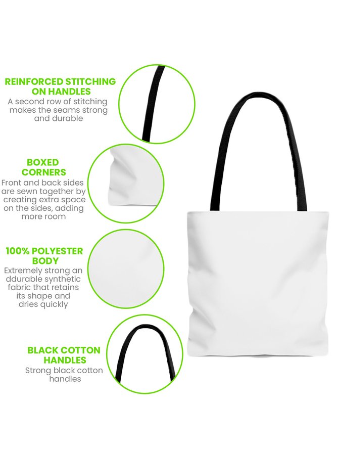 Alphabet Sea Turtle Linen Canvas Tote Shoulder Eco-Friendly Biodegradable