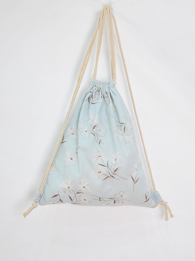 Cotton Drawstring Backpack