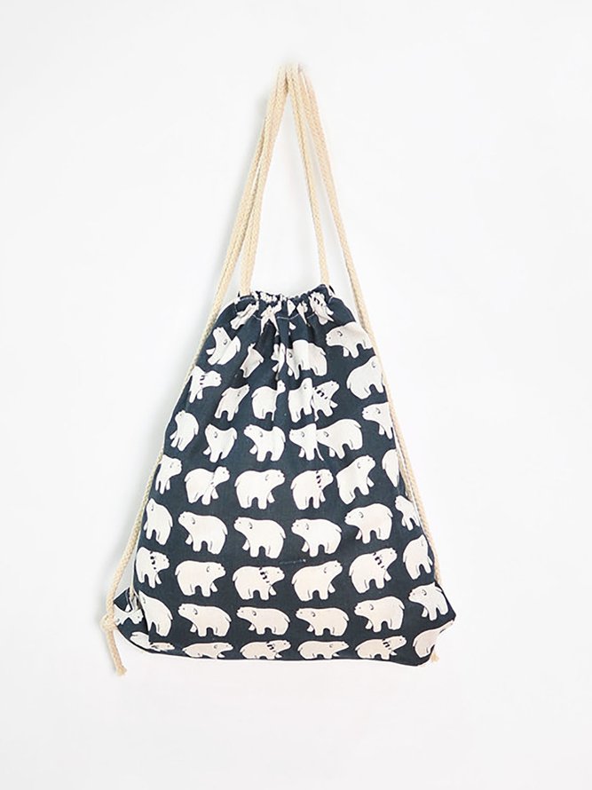 Cotton Drawstring Backpack