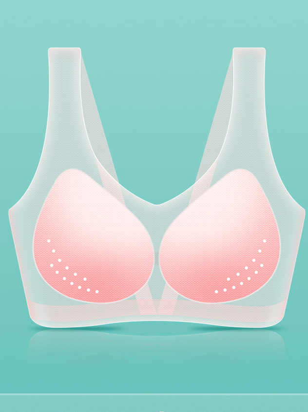 V Neck Plain Casual Sports Bra