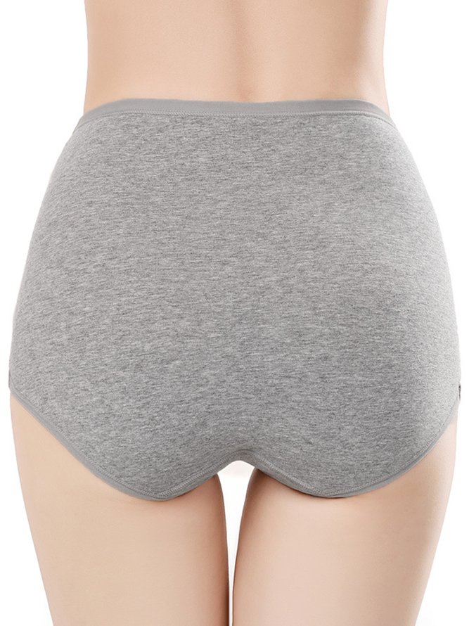 Floral Cotton High Waist Briefs