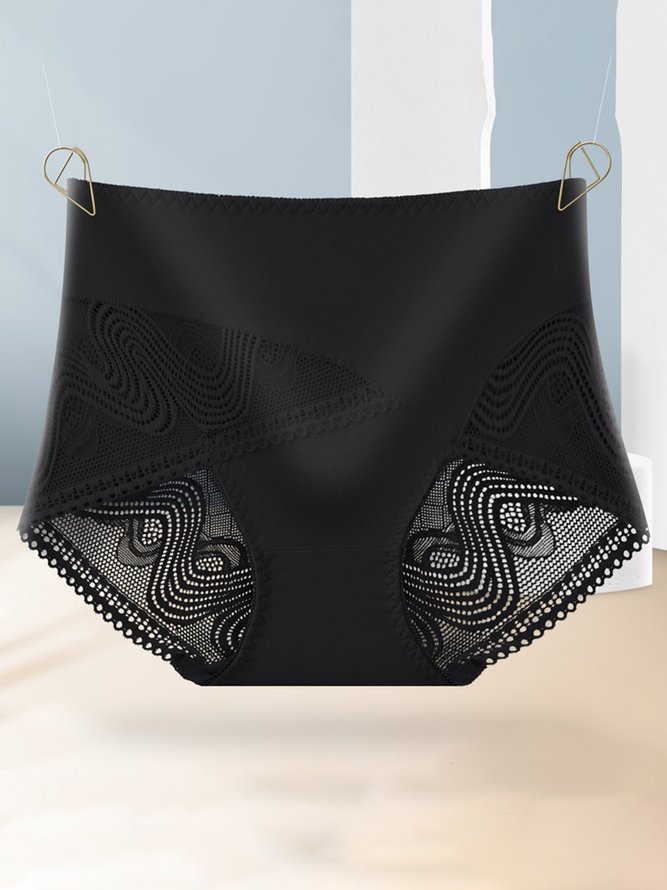 Breathable and Comfortable Lace Cotton High Waist Panties