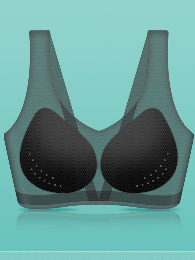 V Neck Plain Casual Sports Bra