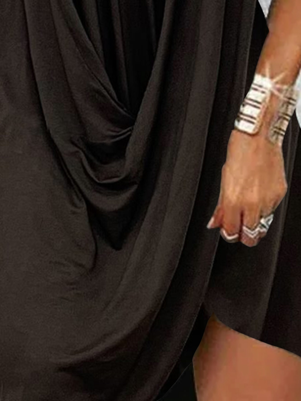 Womens V Neck Loose Casual Dress