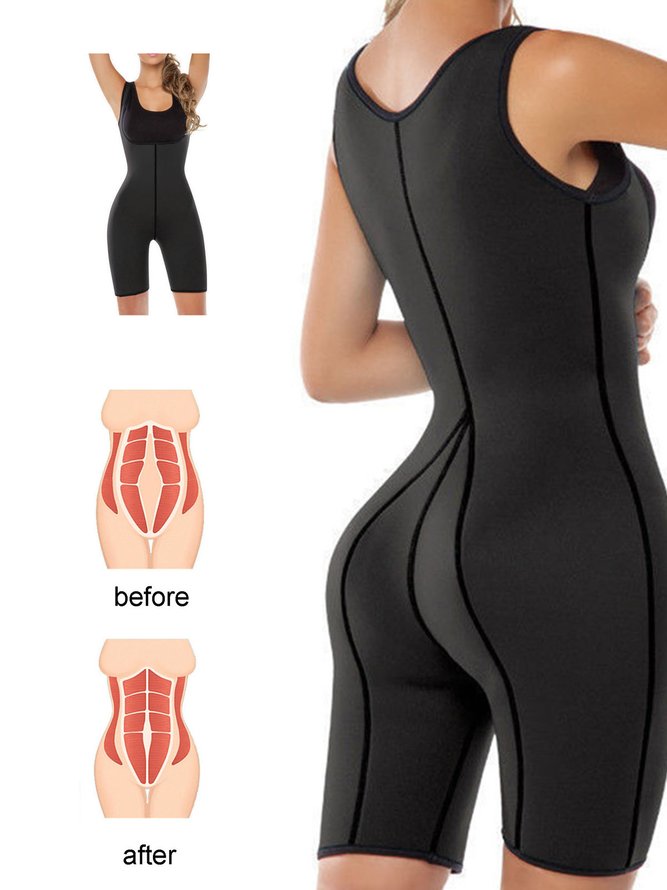 Women Sweat Suit Jump Suit Plus Size Shapewear