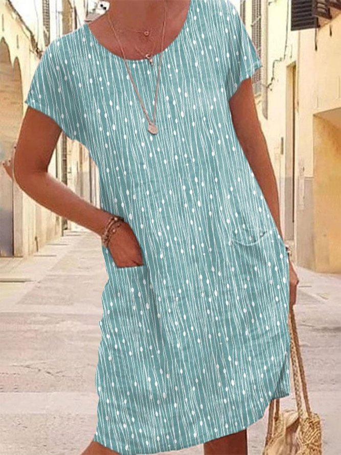 Women's Casual Polka Dot Print Dress
