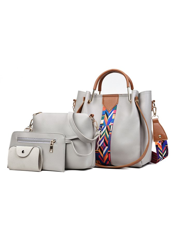 Casual Leather Handbag Set Business Ladies Bag