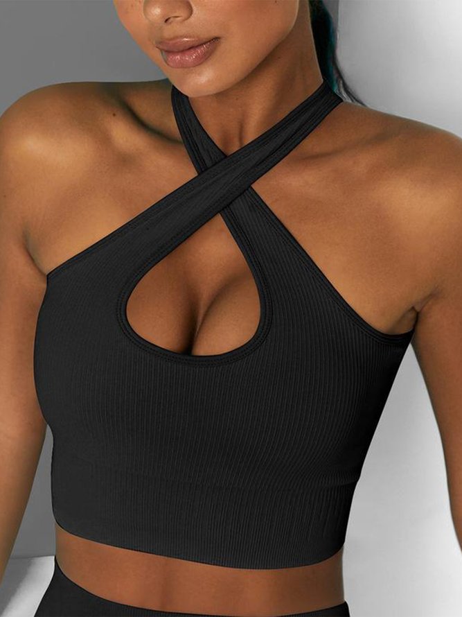 Fitness Sports Vest Fashion Gym Running Cross Strap Bra