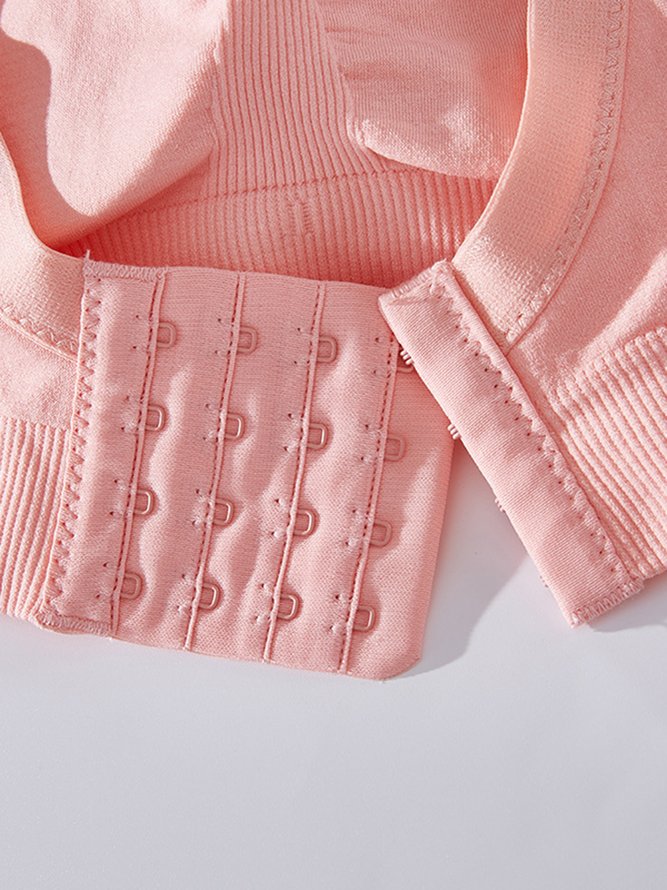 Breathable Comfortable Woven High Elasticity Front Button Nursing Bra