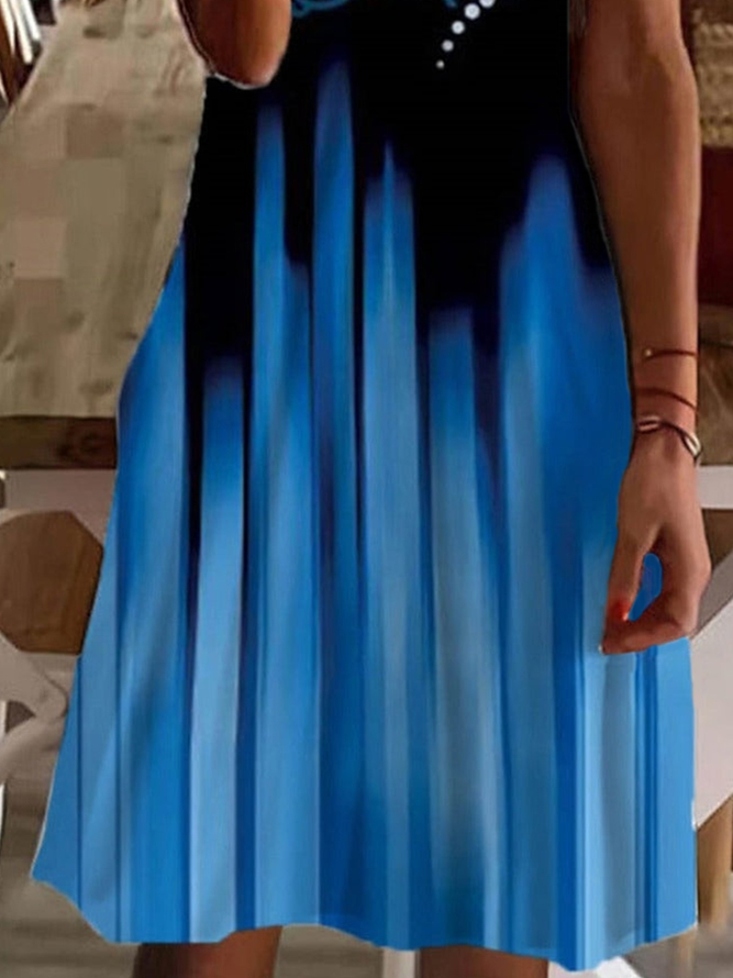 Fit Casual Ethnic V Neck Dress