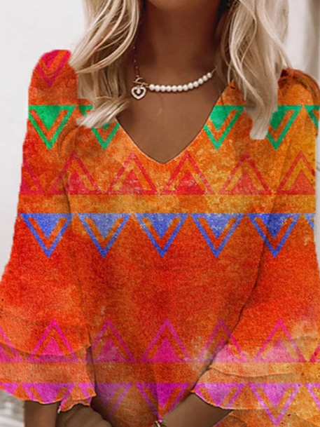 V Neck Loose Casual Dresses