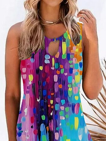 Halter Polka Dots Loose Casual Dress