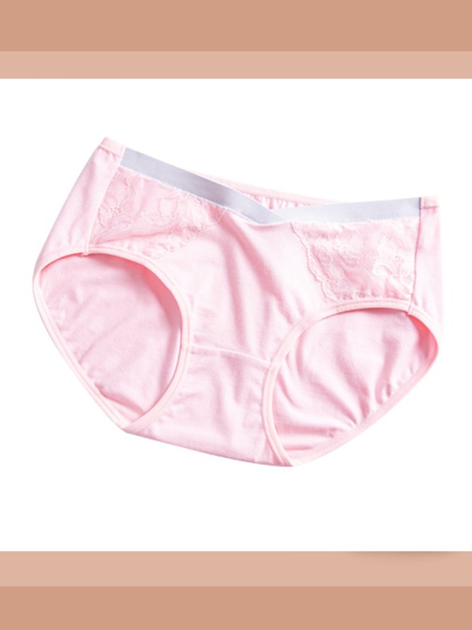 Floral Semi-Casual Lace Low Waist Support Panties