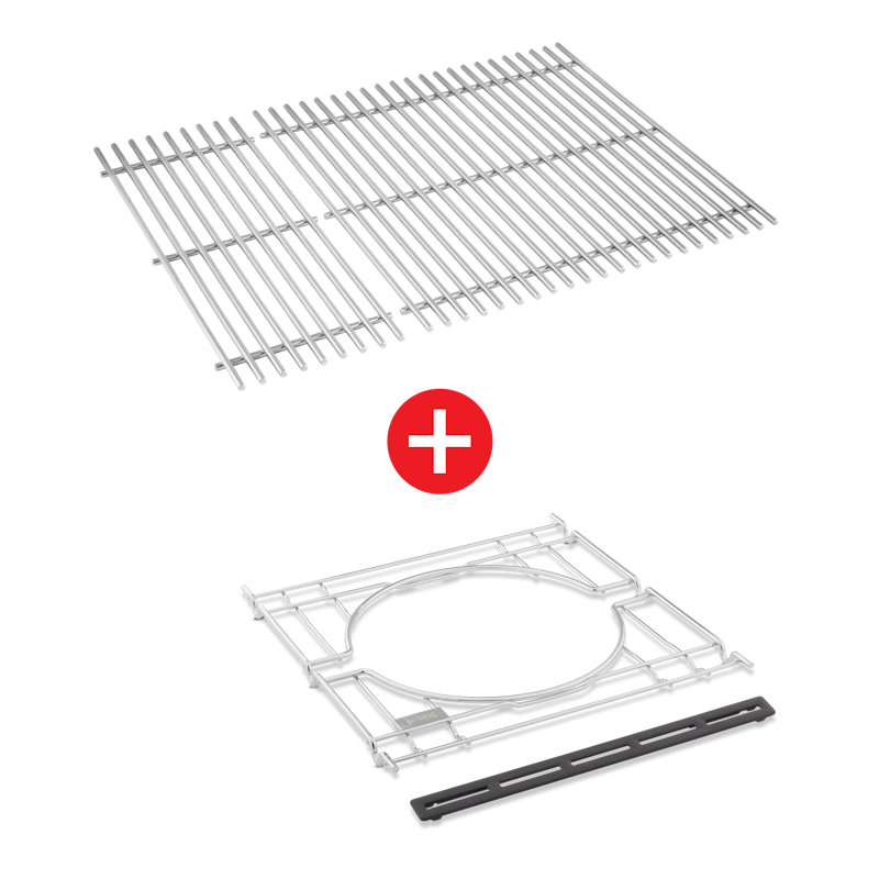 WEBER CRAFTED Stainless Steel Cooking Grates & Frame Kit  – SPIRIT 300 series, SEARWOOD 600, & SMOKEFIRE EX4