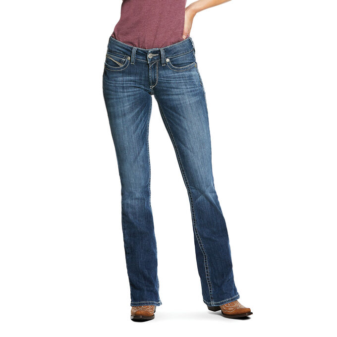 Ariat R.E.A.L. Mid Rise Stretch Carlie Boot Cut Jean