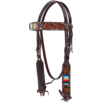 Circle Y Serape Inlay Browband Headstall