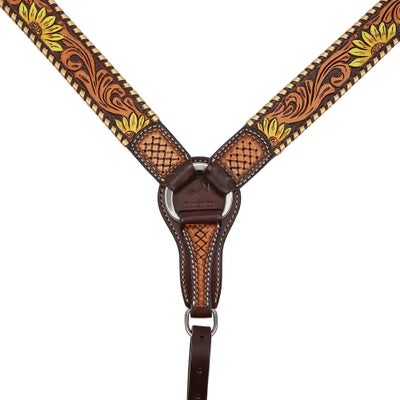 Rafter T Breast Collar- Painted Sunflower