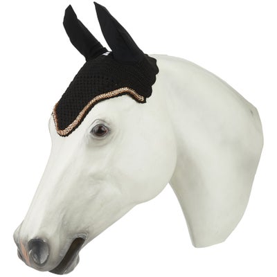 Equine Couture Fly Bonnet Ear Net Hood -Lurex Rope
