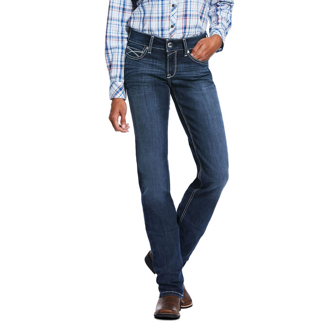 Ariat R.E.A.L. Mid Rise Arrow Fit Stretch Lucia Straight Jean