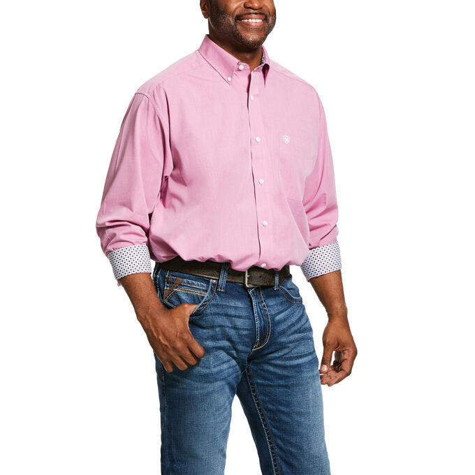 Ariat Wrinkle Free Solid Pinpoint Oxford Classic Fit Shirt