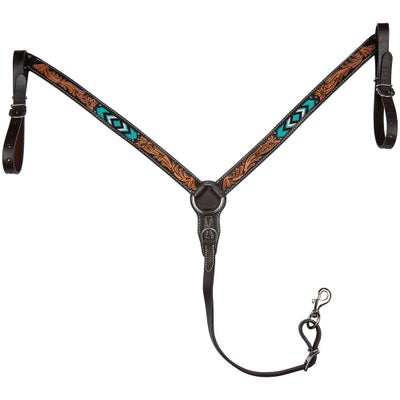 Weaver Turquoise Beaded Straight Breast Collar
