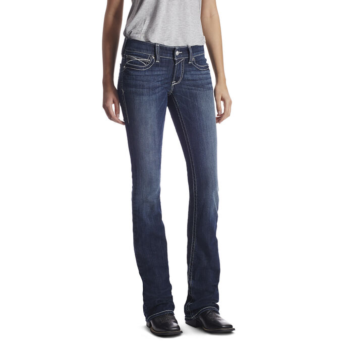 Ariat R.E.A.L. Low Rise Stretch Rosy Whipstitch Boot Cut Jean