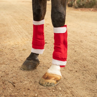 Tough 1 Holiday Santa Leg Wraps-4 Piece