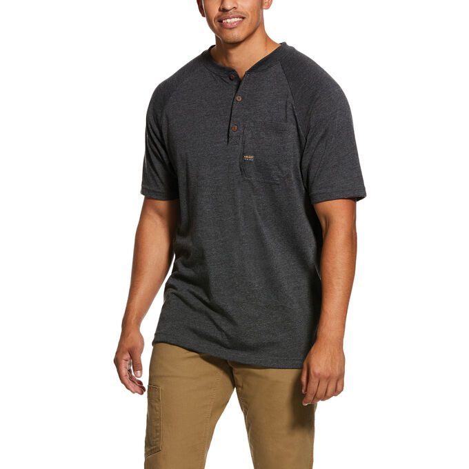 Ariat Rebar Cotton Strong Henley Top