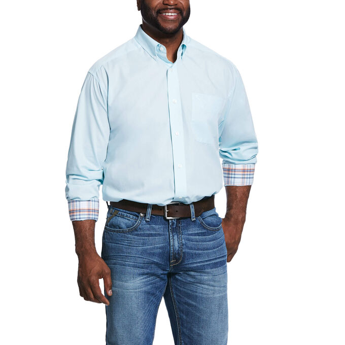 Ariat Wrinkle Free Solid Pinpoint Oxford Classic Fit Shirt