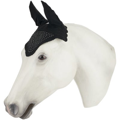 Equine Couture Fly Bonnet/Ear Net Riding Hood-Studs