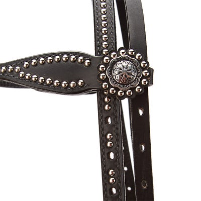 Weaver Leather Back in Black Browband Bridle Headstall