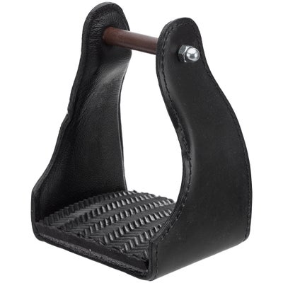 Tough1 Leather Covered Plastic Endurance Trail Stirrups