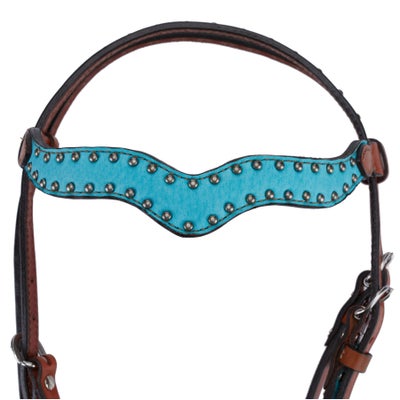 Alamo Saddlery Turquoise Wave Style Marble Headstall