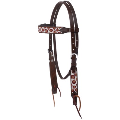 Cashel Leather Beaded Browband Headstall