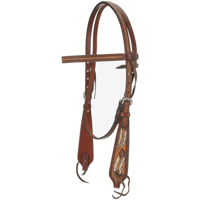 Weaver Coco Feather Hand-Painted Browband Headstall