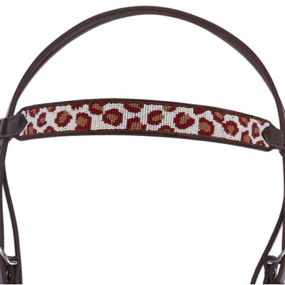 Cashel Leather Beaded Browband Headstall
