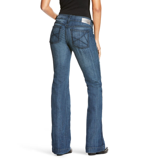 Ariat Trouser Mid Rise Stretch Outseam Ella Wide Leg Jean