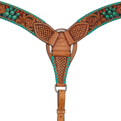 Rafter T Breast Collar- Painted Cactus
