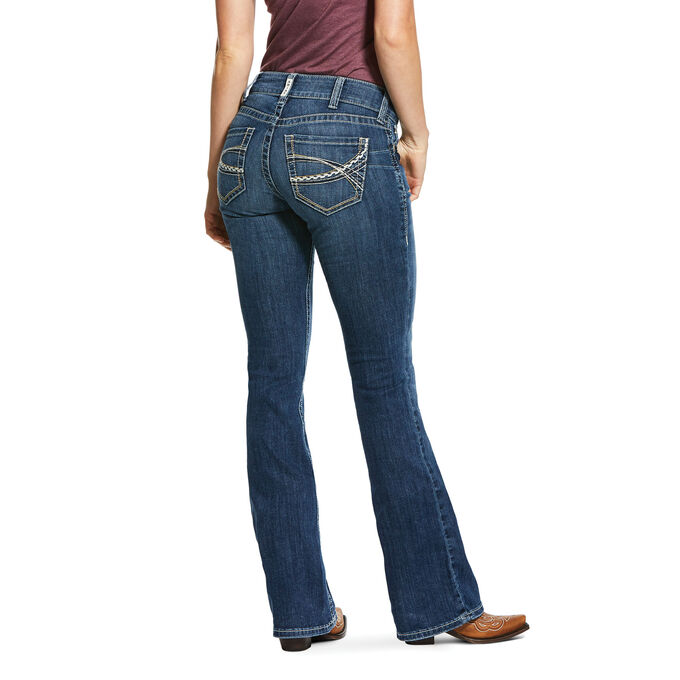 Ariat R.E.A.L. Mid Rise Stretch Carlie Boot Cut Jean