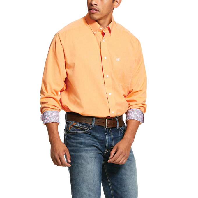 Ariat Wrinkle Free Solid Pinpoint Oxford Classic Fit Shirt