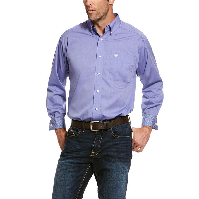 Ariat Wrinkle Free Solid Pinpoint Classic Fit Shirt