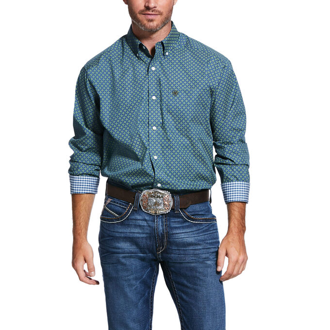 Ariat Wrinkle Free Zanger Print Classic Fit Shirt