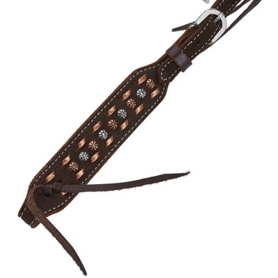 Circle Y Copper Buckstitch Browband Headstall