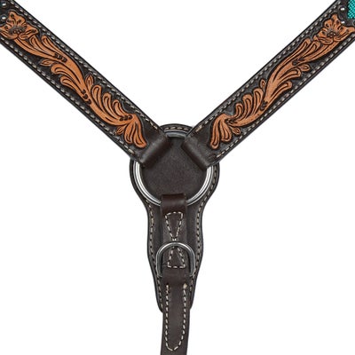 Weaver Turquoise Beaded Straight Breast Collar
