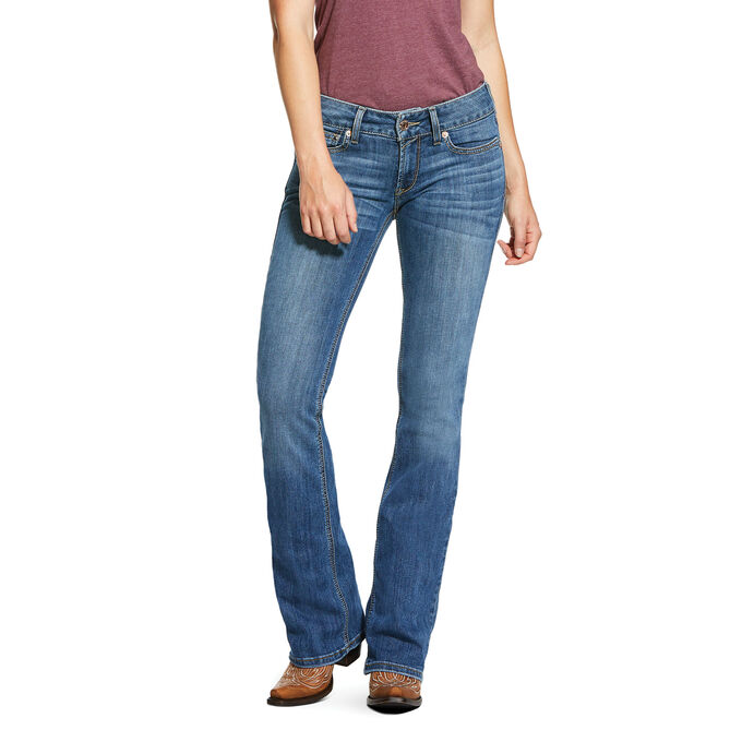 Ariat R.E.A.L. Mid Rise Arrow Fit Stretch Silver Dust Boot Cut Jean