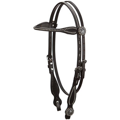 Weaver Leather Back in Black Browband Bridle Headstall