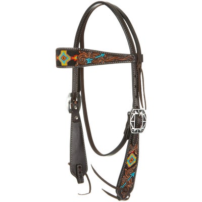 Weaver Navajo Arrow Hand-Painted Browband Headstall