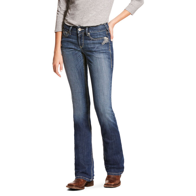 Ariat R.E.A.L. Mid Rise Stretch Shimmer Boot Cut Jean